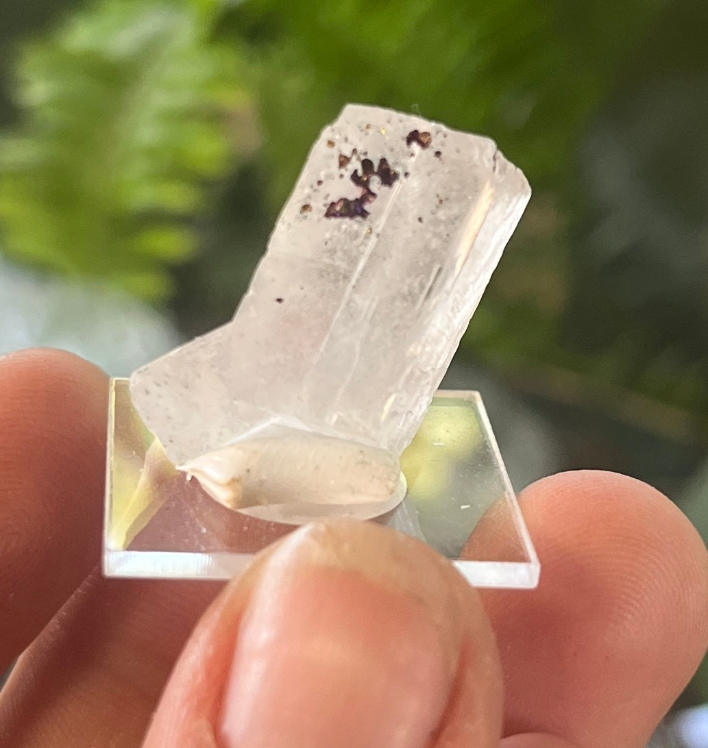 Natural Selenite Crystal with Chalcopyrite Inclusion, Mineral Specimen