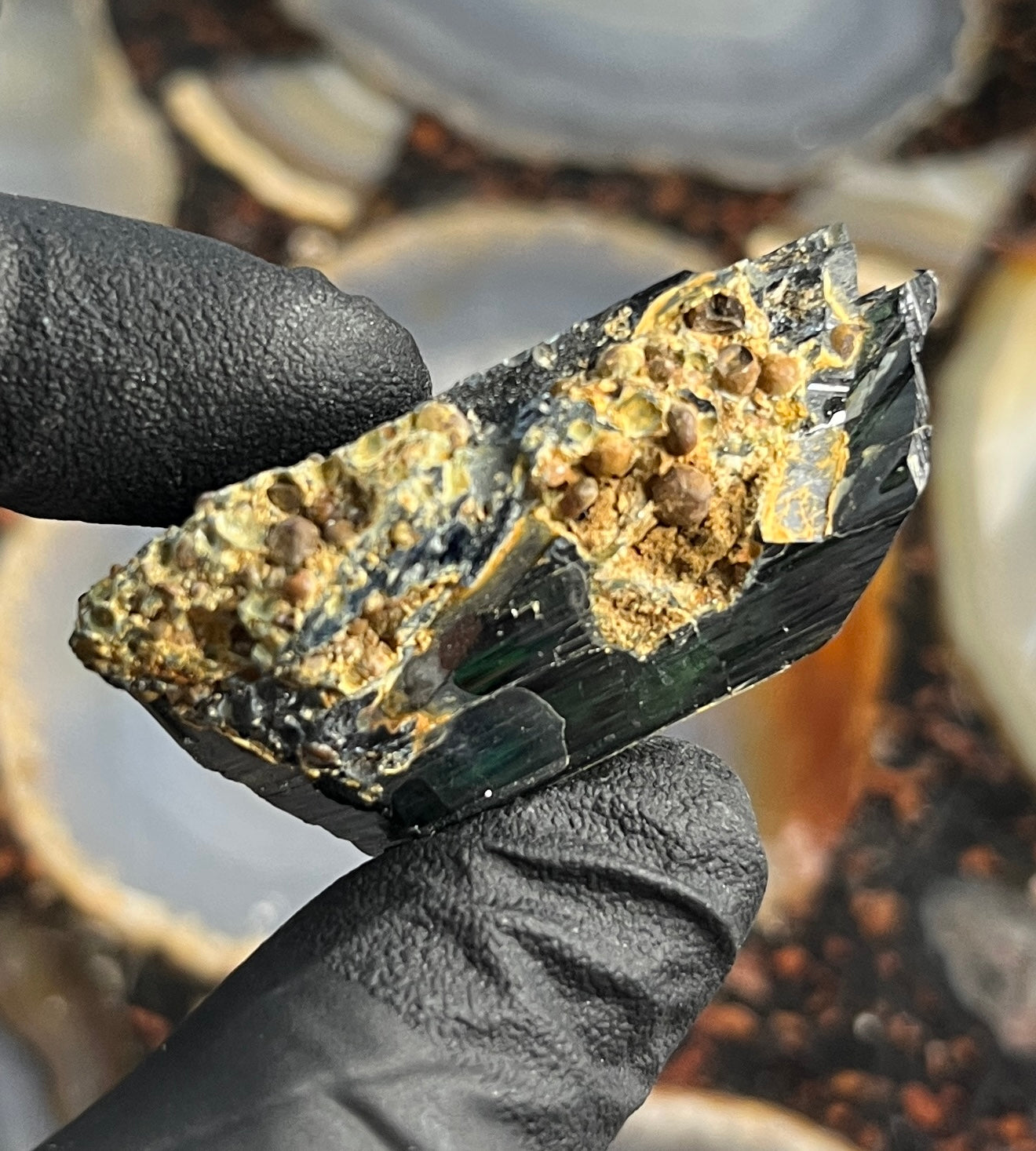Vivianite Crystal from Brazil | Rare Dark Green Mineral Specimen for Self-Reflection & Insight