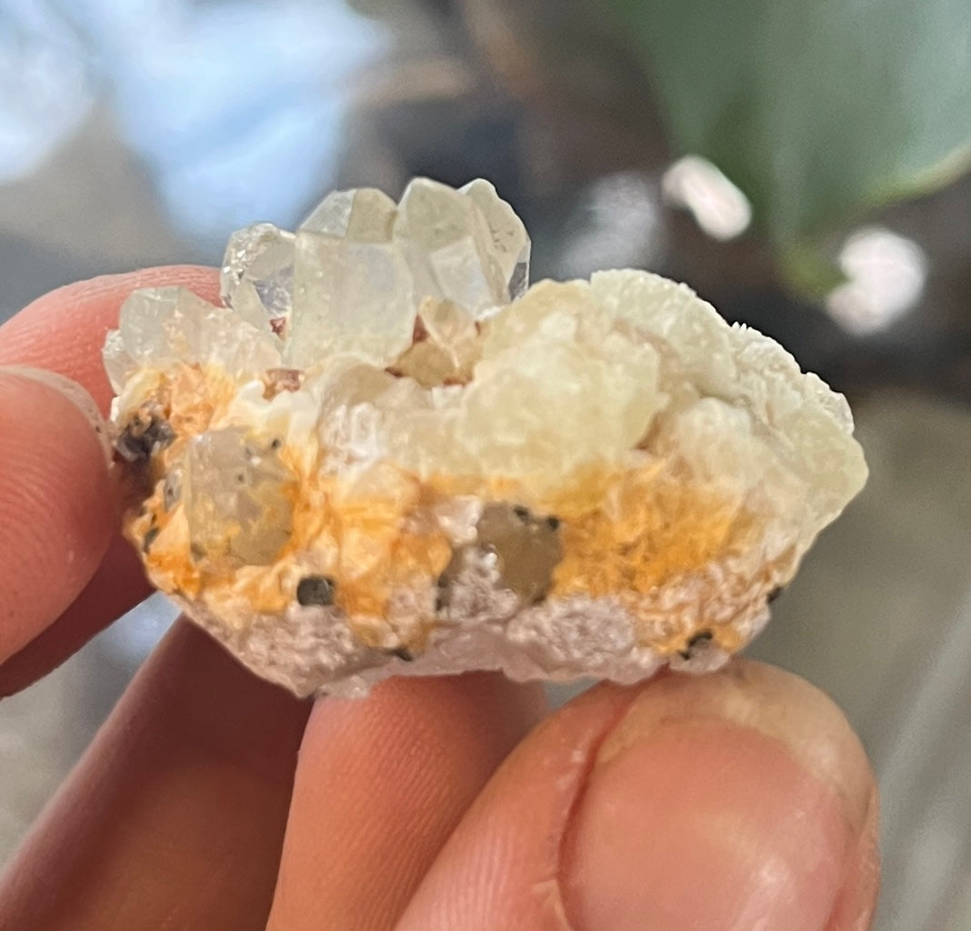 Prehnite with quartz Crystals  – Stone of Healing & Inner Peace