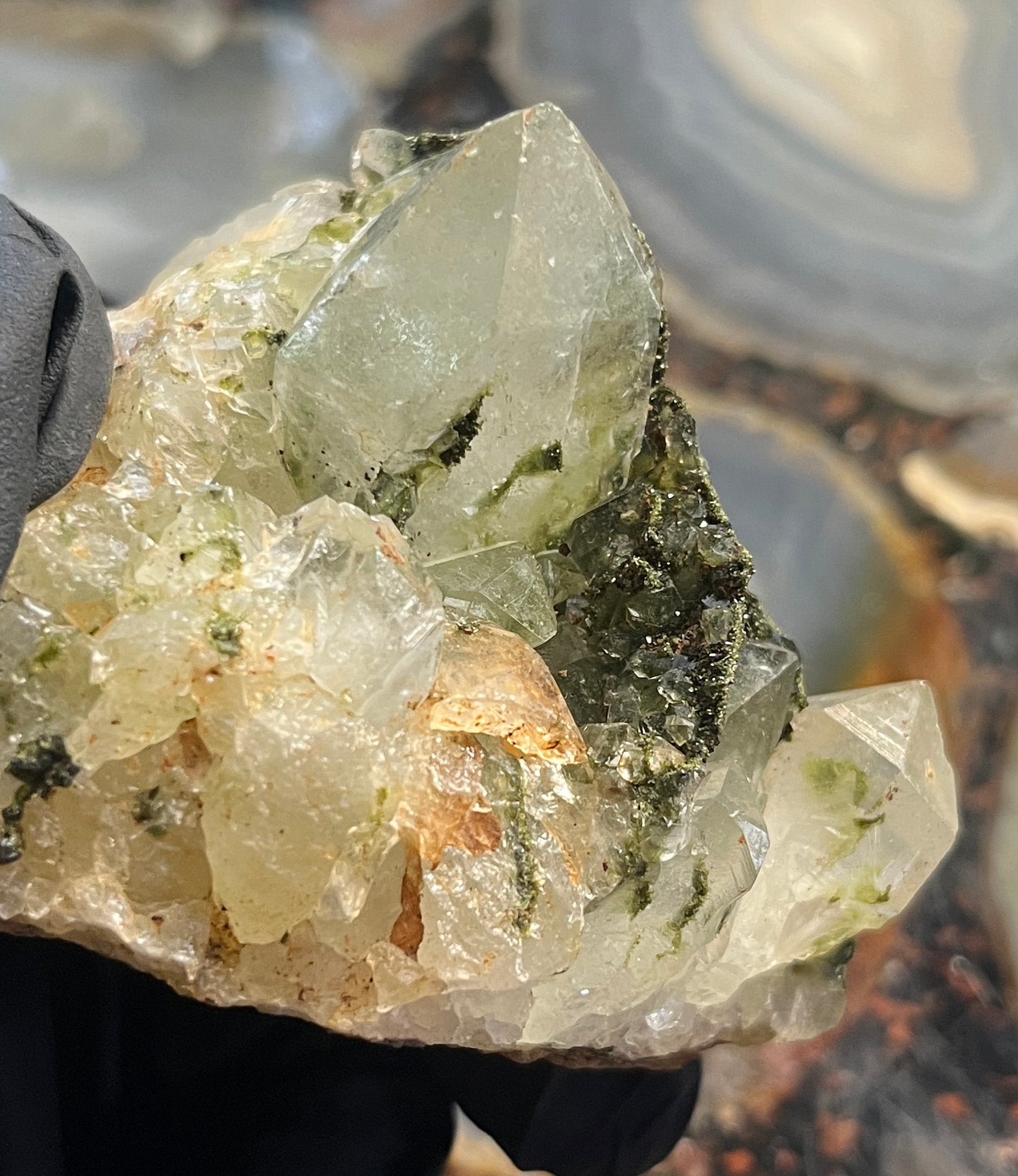 Forest Epidote with Quartz – Sparkling Green Growth Crystal | Collector Mineral | Grounding & Abundance Stone