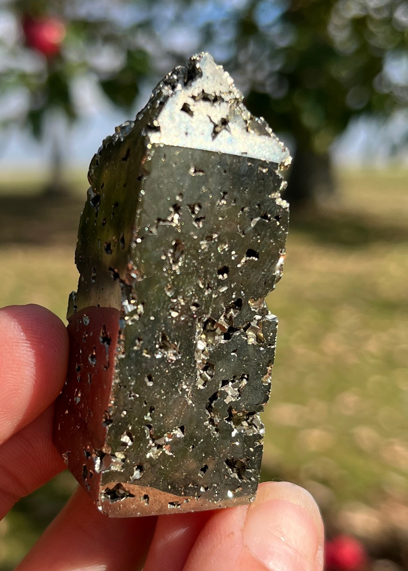 Pyrite Tower | Manifestation, Abundance & Protection Crystal Point | Fool's Gold | Solar Plexus Chakra Stone .