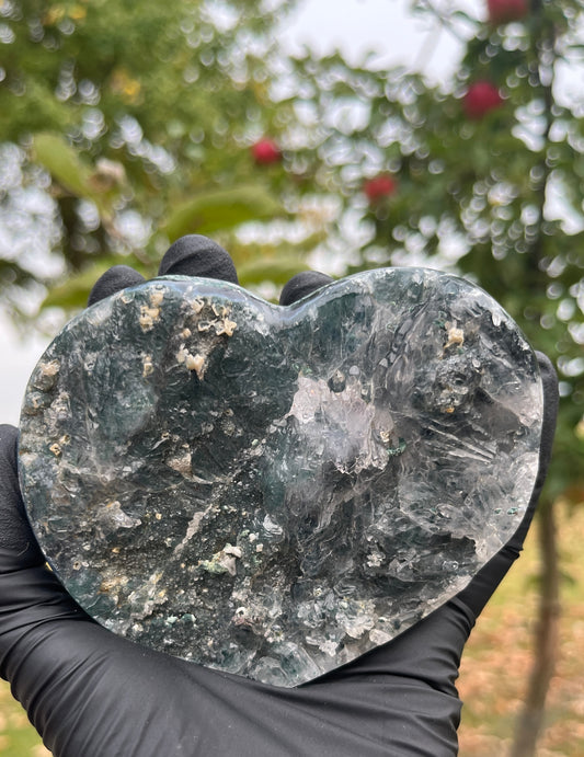 Green Amethyst Heart - Healing Crystals. Gift for her, gift for him.