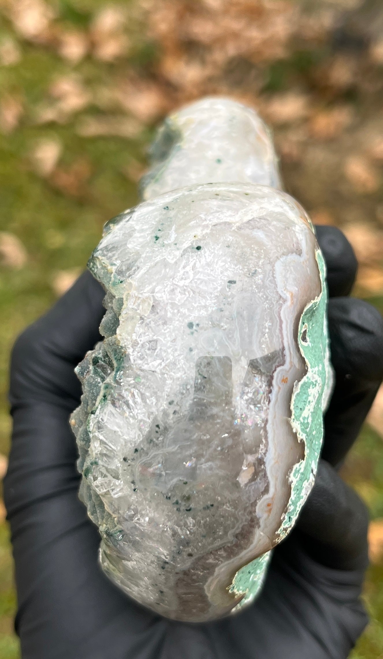 Green Amethyst (Prasiolite) Druzy Heart | Polished Crystal Carving for Home Decor & Heart Chakra Healing