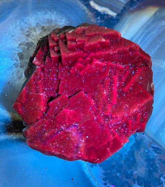 Rare Black Rose Fluorite Specimen – UV Reactive "Glow" Crystal – Natural Raw Fluorite