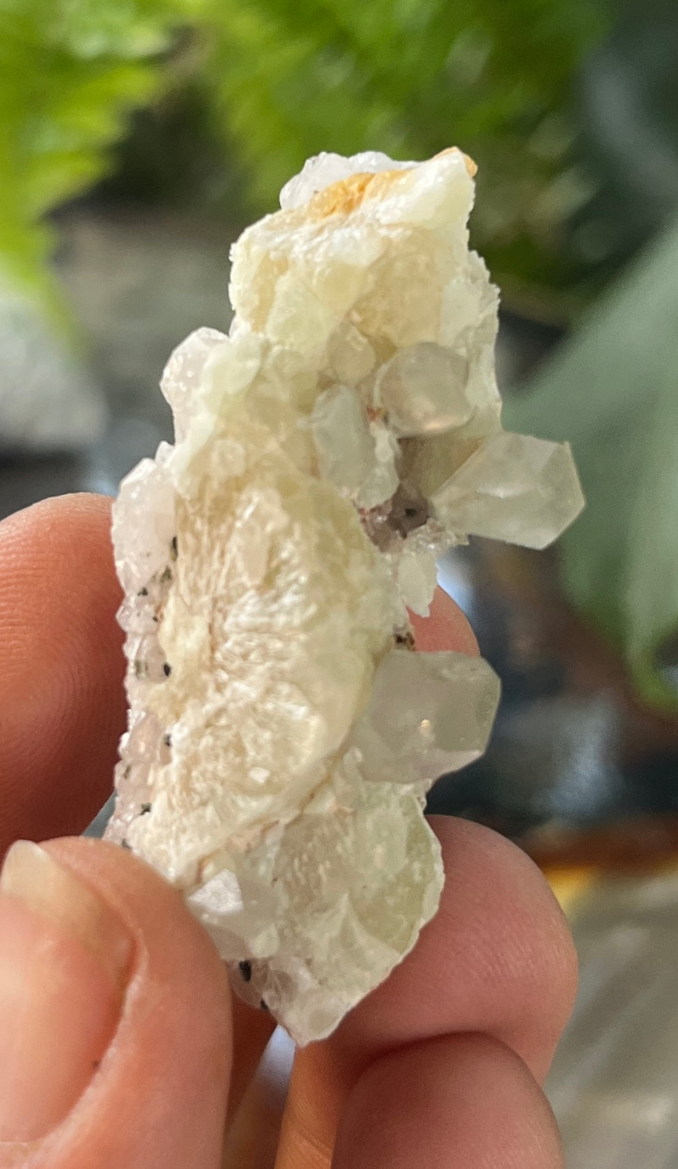 Prehnite with quartz Crystals  – Stone of Healing & Inner Peace