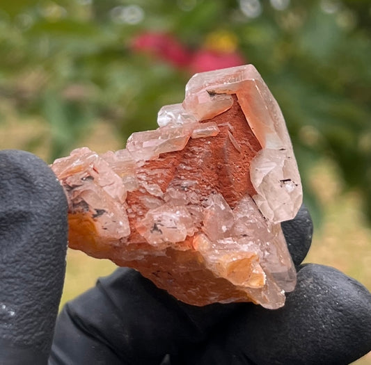 Red Phantom Calcite Cluster | Rare Natural Crystal | Healing Stone for Energy & Motivation