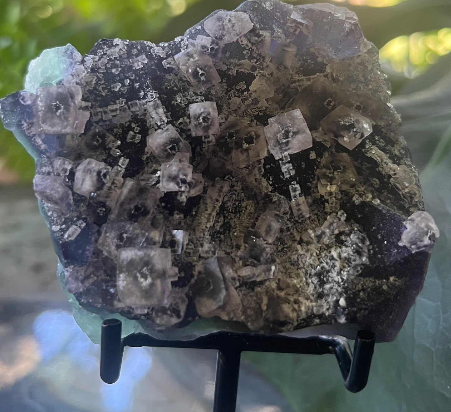 Purple Flourite Crystal Cluster with Cubes - Intuition Awareness