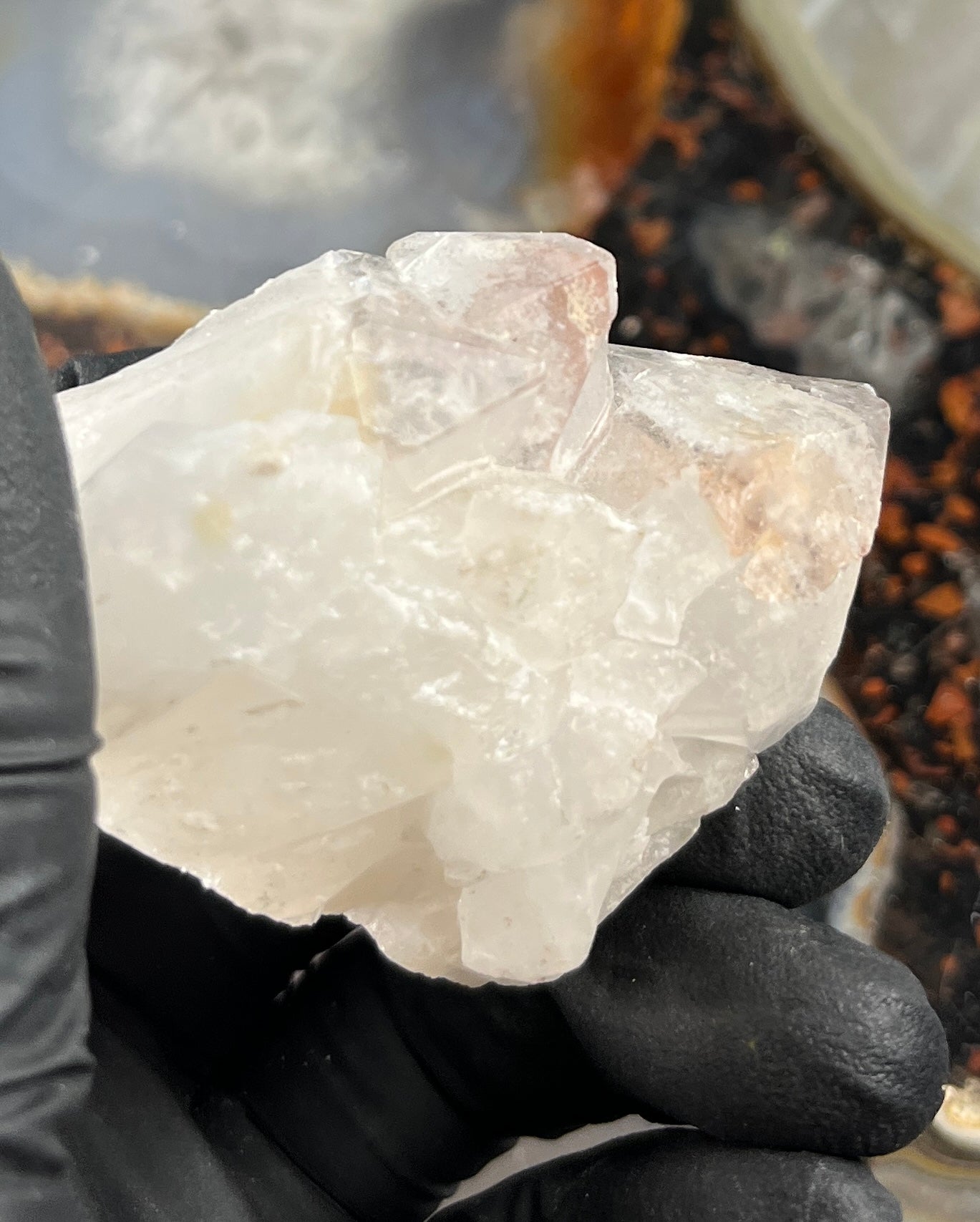 Rare Pink Lithium Quartz Cluster - Natural Crystal for Stress Relief, Calmness, and Energy Work - High-Quality Specimen