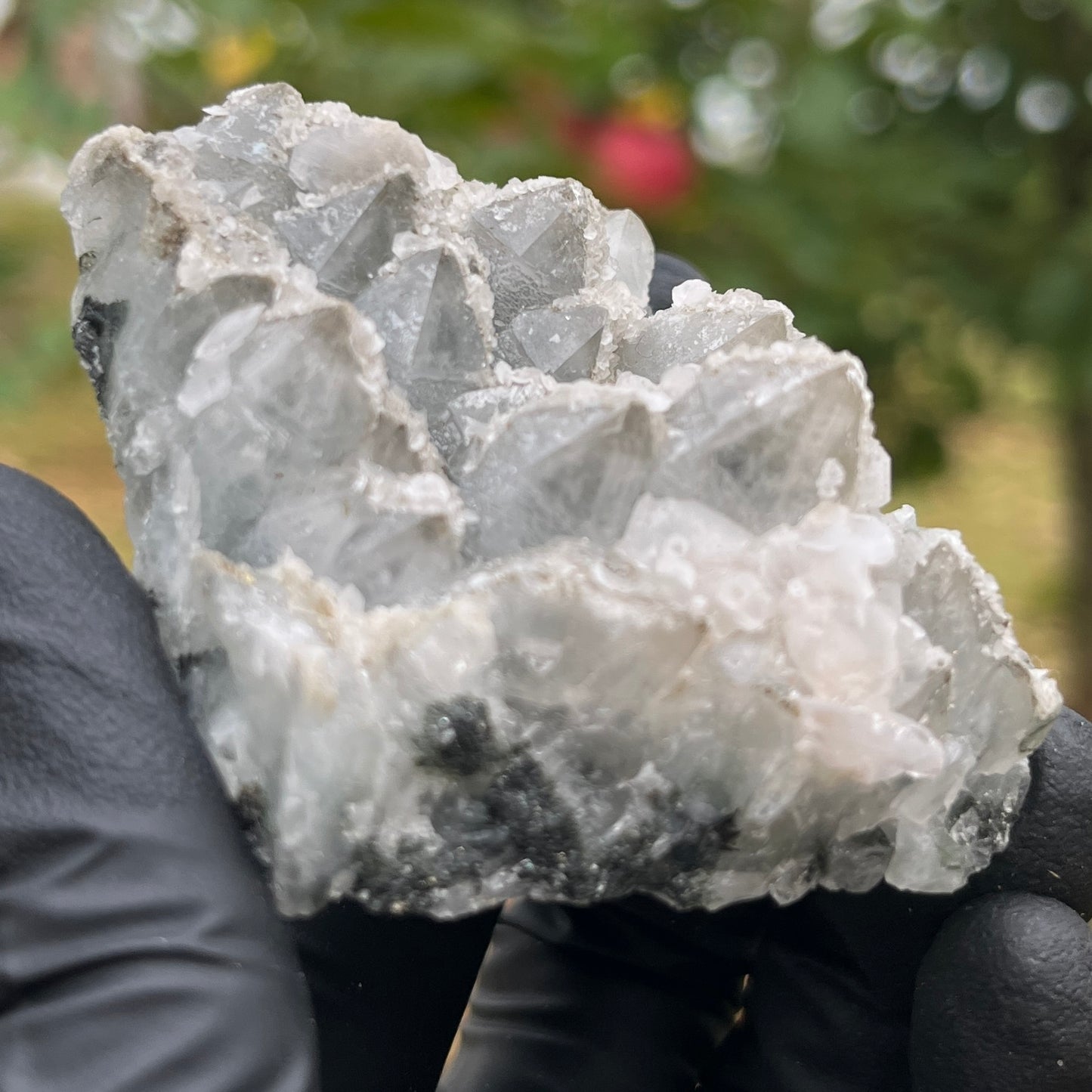 Quartz Cluster with Pyrite and Calcite. Rare Healing Crystals. Mongolian Quartz. Mixed Minerals.