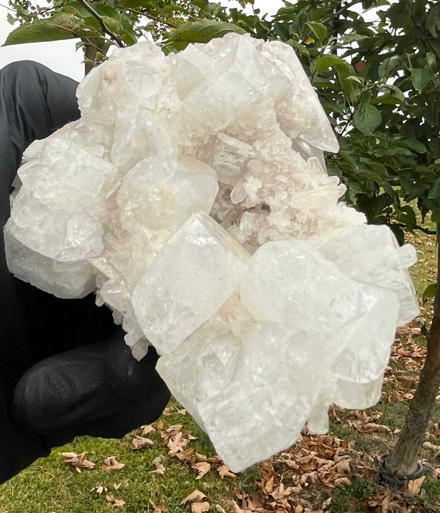 Natural Apophyllite Stilbite Crystal Cluster – High Vibration Druzy Specimen for Healing, Clarity & Spiritual Growth