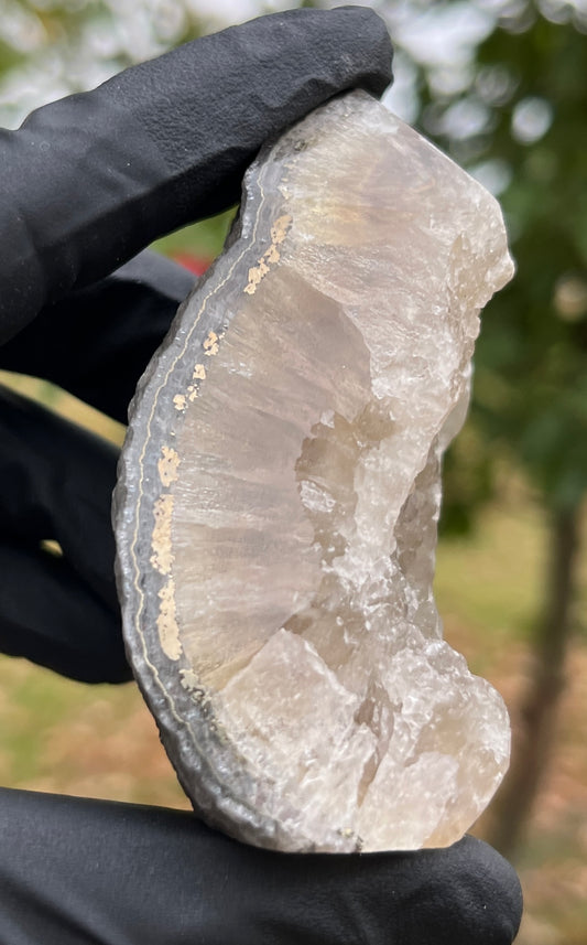 Quartz Geode Tower | Polished Crystal Point with Druzy Cavity & Pyrite Inclusions | Unique Crystal for Home, Altar & Meditation