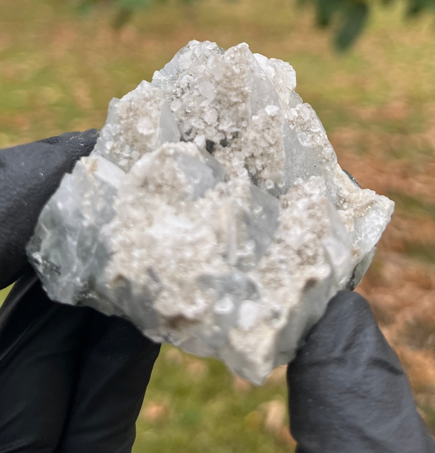 Quartz Cluster with Pyrite and Calcite. Rare Healing Crystals. Mongolian Quartz. Mixed Minerals.