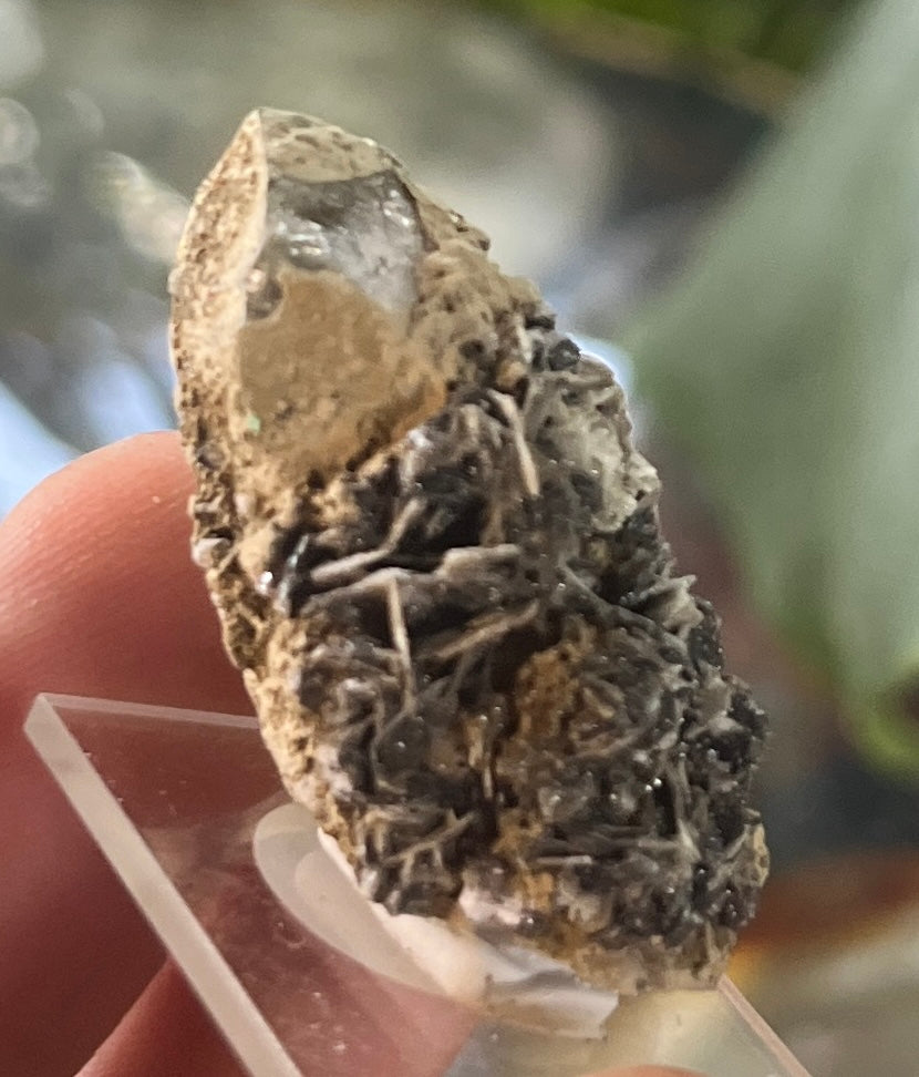Arsenopyrite on Quartz Crystal Cluster | Metallic Arsenopyrite Mineral Specimen