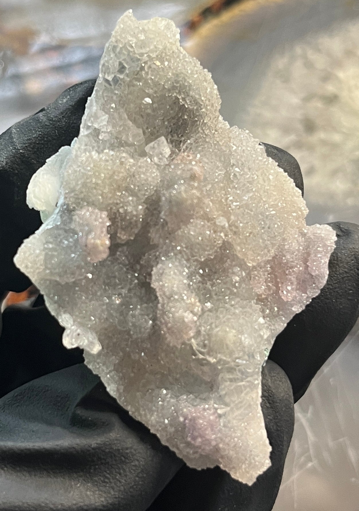 Brazil Zeolite Amethyst Flower Cluster • Lavender Crystal Rosette • Rare Brazilian Zeolite Formation • Cleansing & Healing Crystal