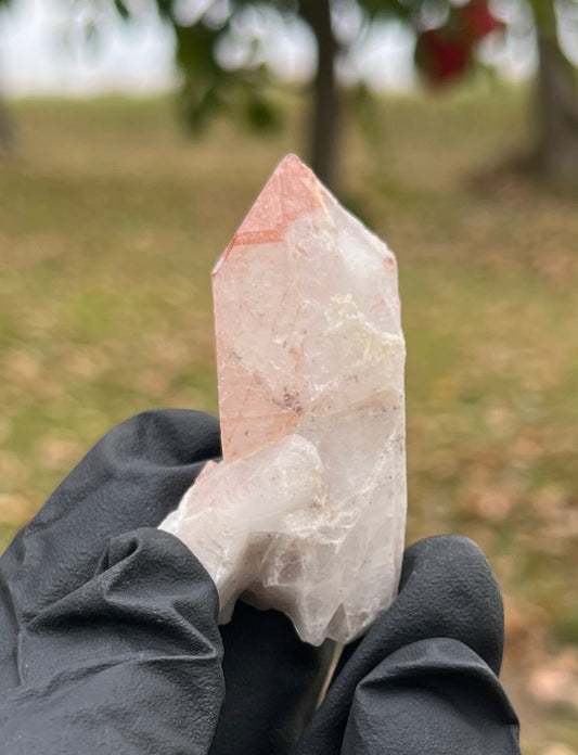 Rare Pink Lithium Quartz Crystal Point | Brazilian Quartz | Self-Love & Peace Stone