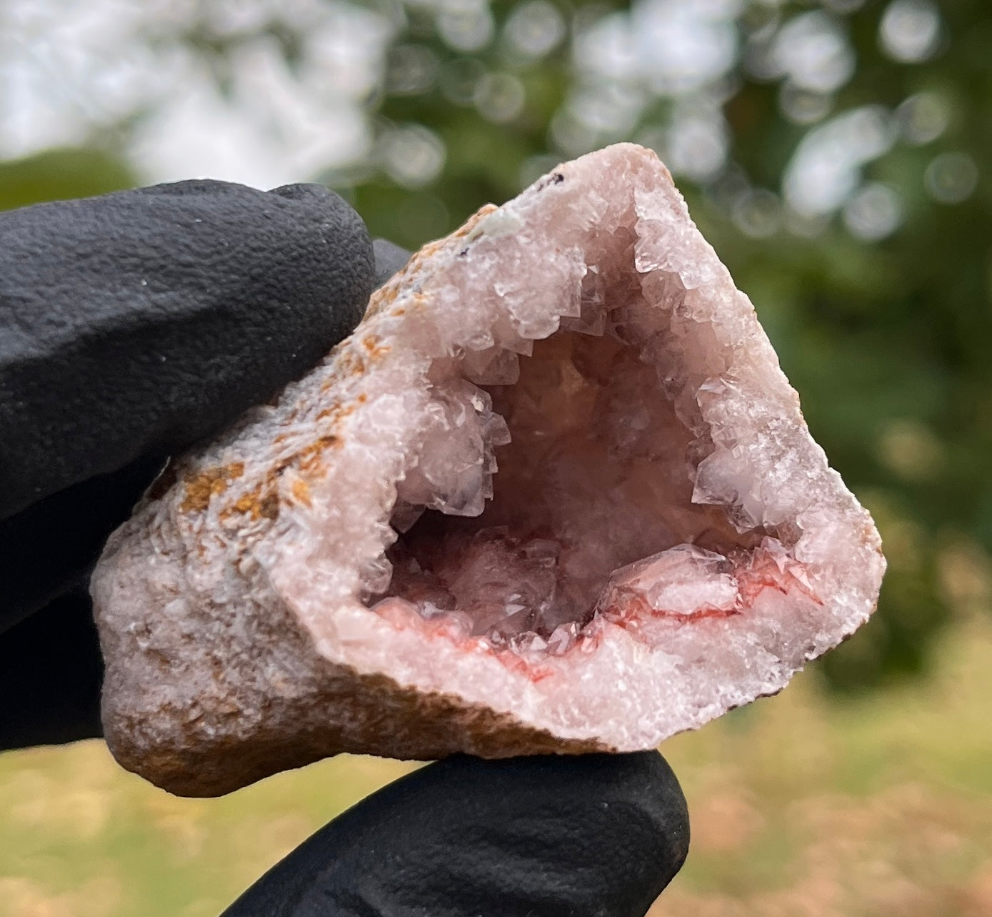 Pink Amethyst Geode | Raw Natural Crystal Cluster | Heart Chakra Healing Stone