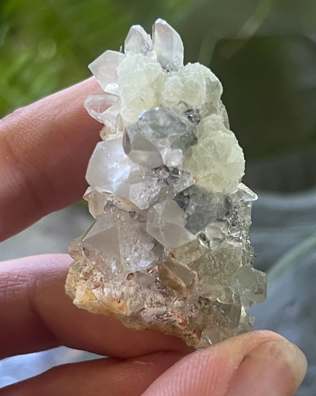 Prehnite with quartz Crystals  – Stone of Healing & Inner Peace