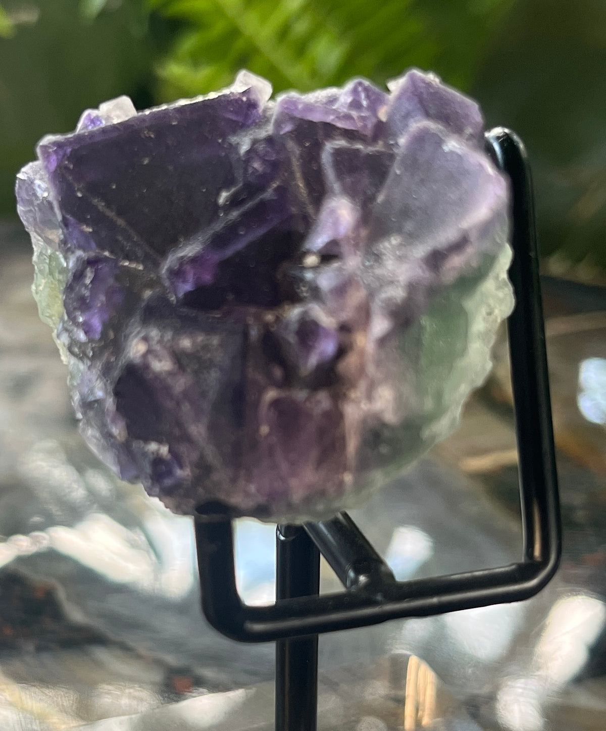 Purple Fluorite Crystal Cluster with Cubes - Intuition Awareness