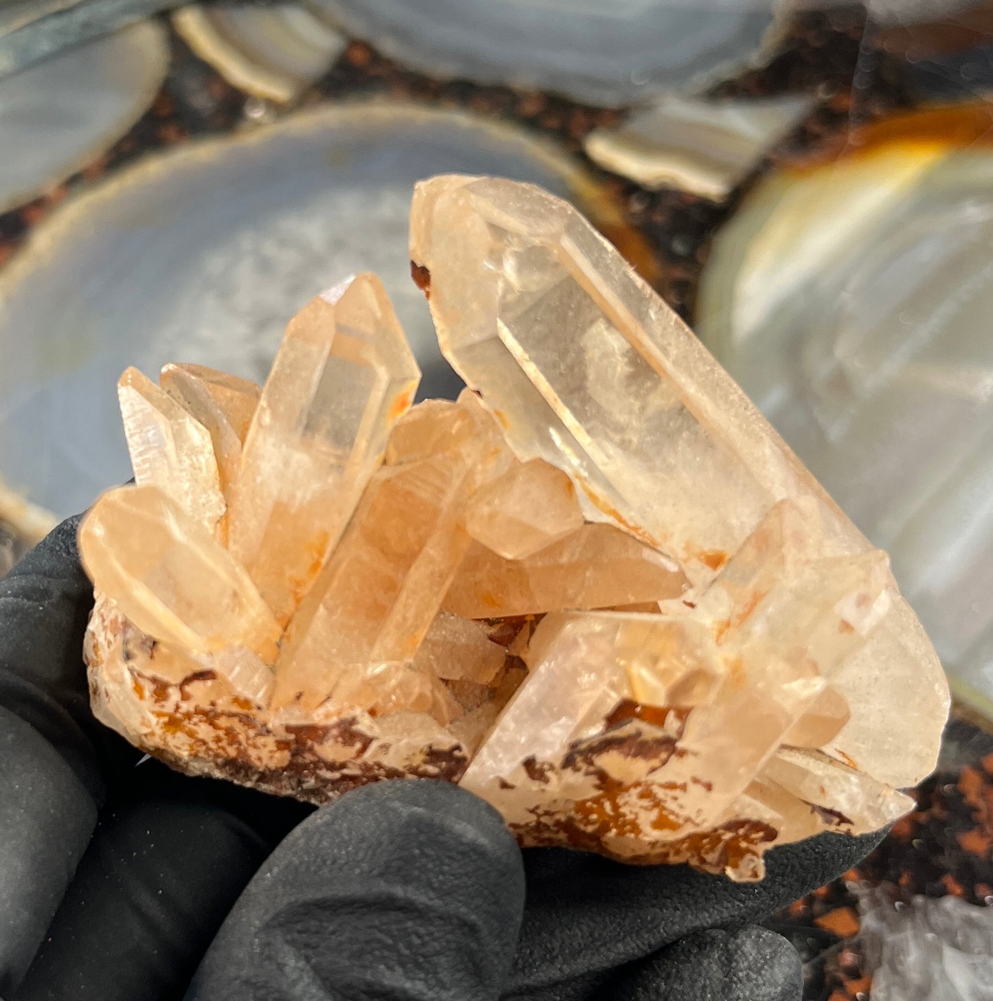Natural Orange Hematoid Quartz Crystal Cluster | Raw Tangerine Quartz Specimen | High Quality Quartz | Crystal Grids & Healing