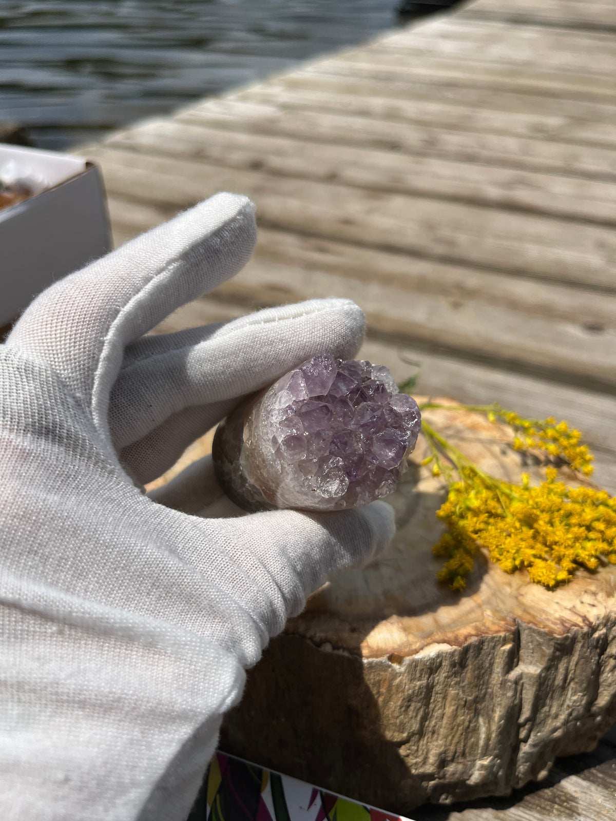 Raw Amethyst Core Specimen – Natural Cylindrical Quartz Crystal Cluster