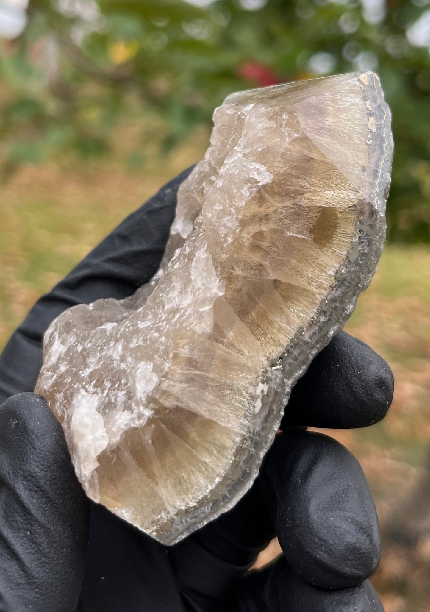 Quartz Geode Tower | Polished Crystal Point with Druzy Cavity & Pyrite Inclusions | Unique Crystal for Home, Altar & Meditation