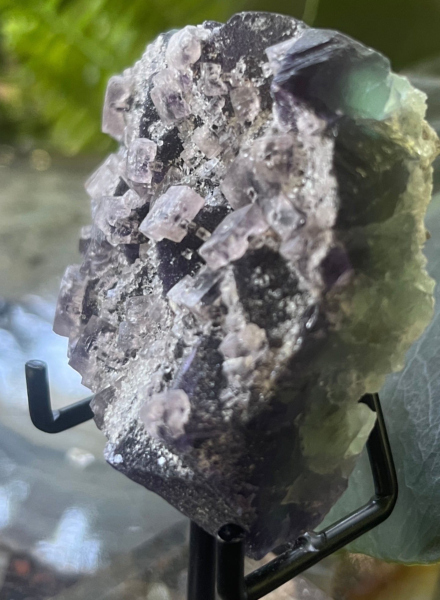 Purple Flourite Crystal Cluster with Cubes - Intuition Awareness