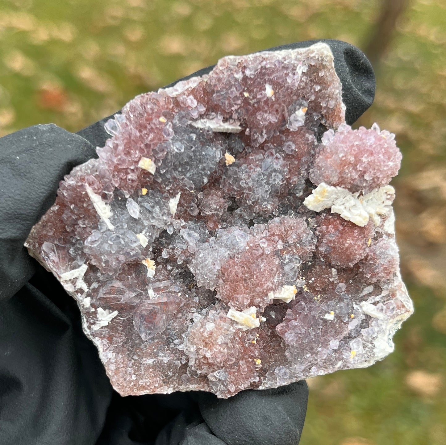 Rare Brazilian Botryoidal Amethyst Zeolite Cluster | Pink Sparkling Druzy Geode Slab | Unique Mineral Collector Specimen