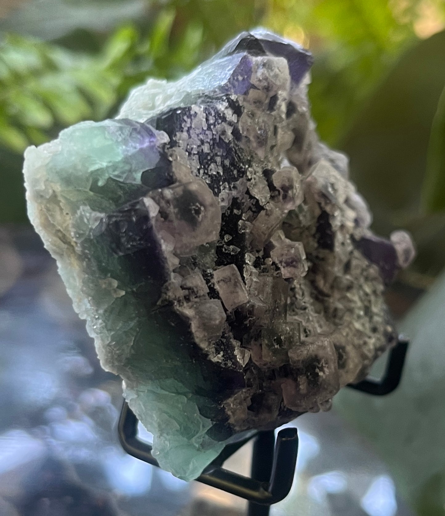 Purple Flourite Crystal Cluster with Cubes - Intuition Awareness