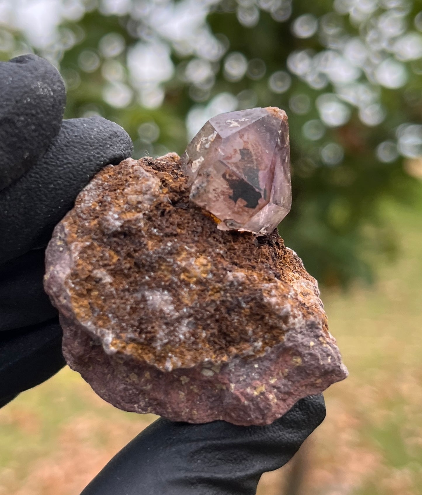 "Super 7" Amethyst on Matrix | Raw Brazilian Amethyst with Inclusions | Master Healer & Spiritual Awakening Stone