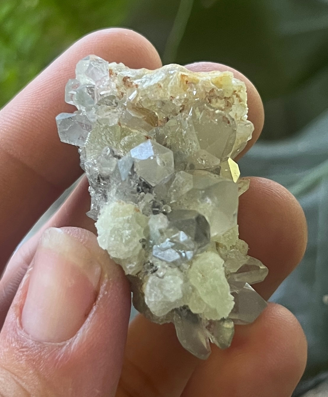 Prehnite with quartz Crystals  – Stone of Healing & Inner Peace