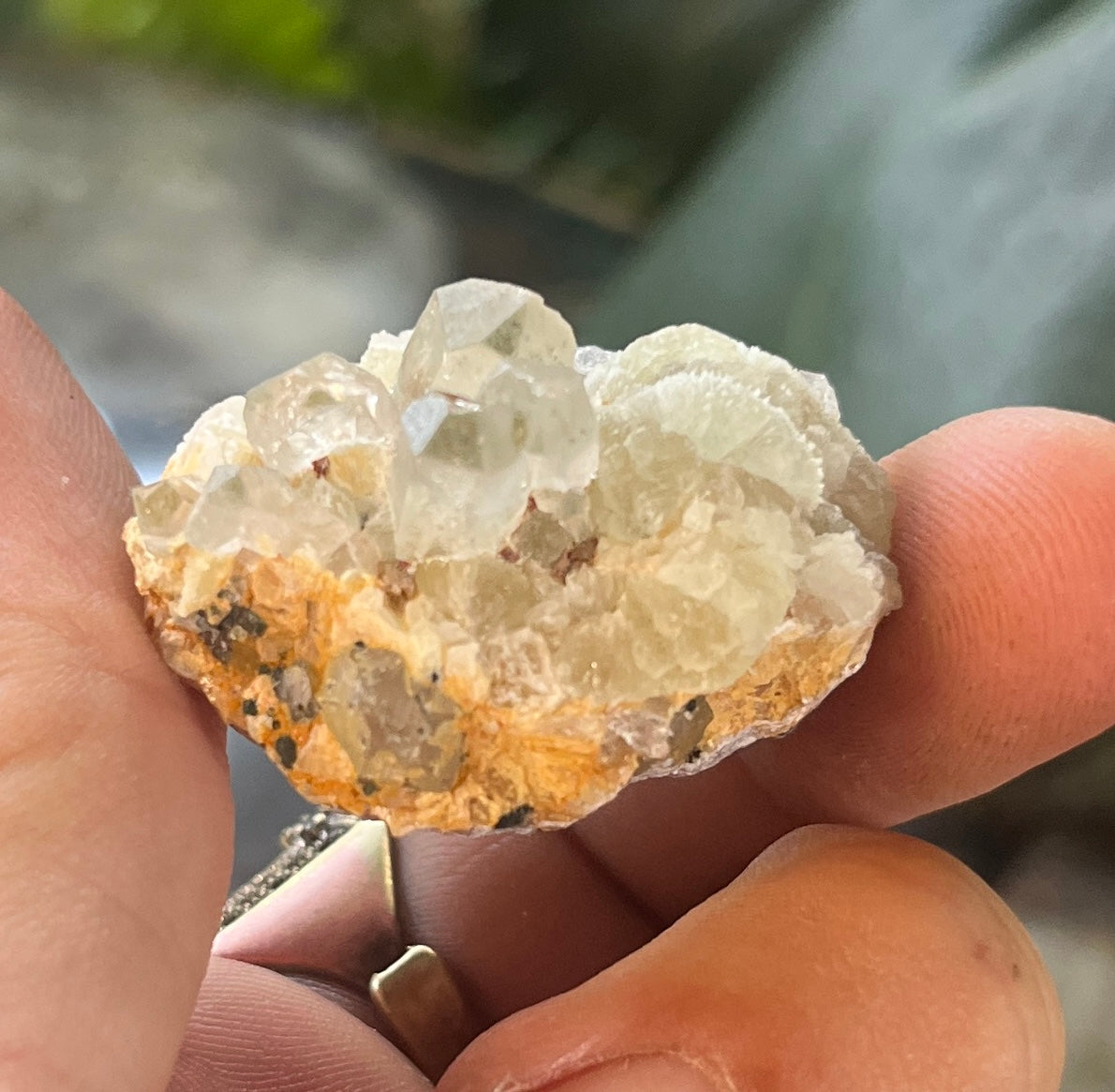 Prehnite with quartz Crystals  – Stone of Healing & Inner Peace