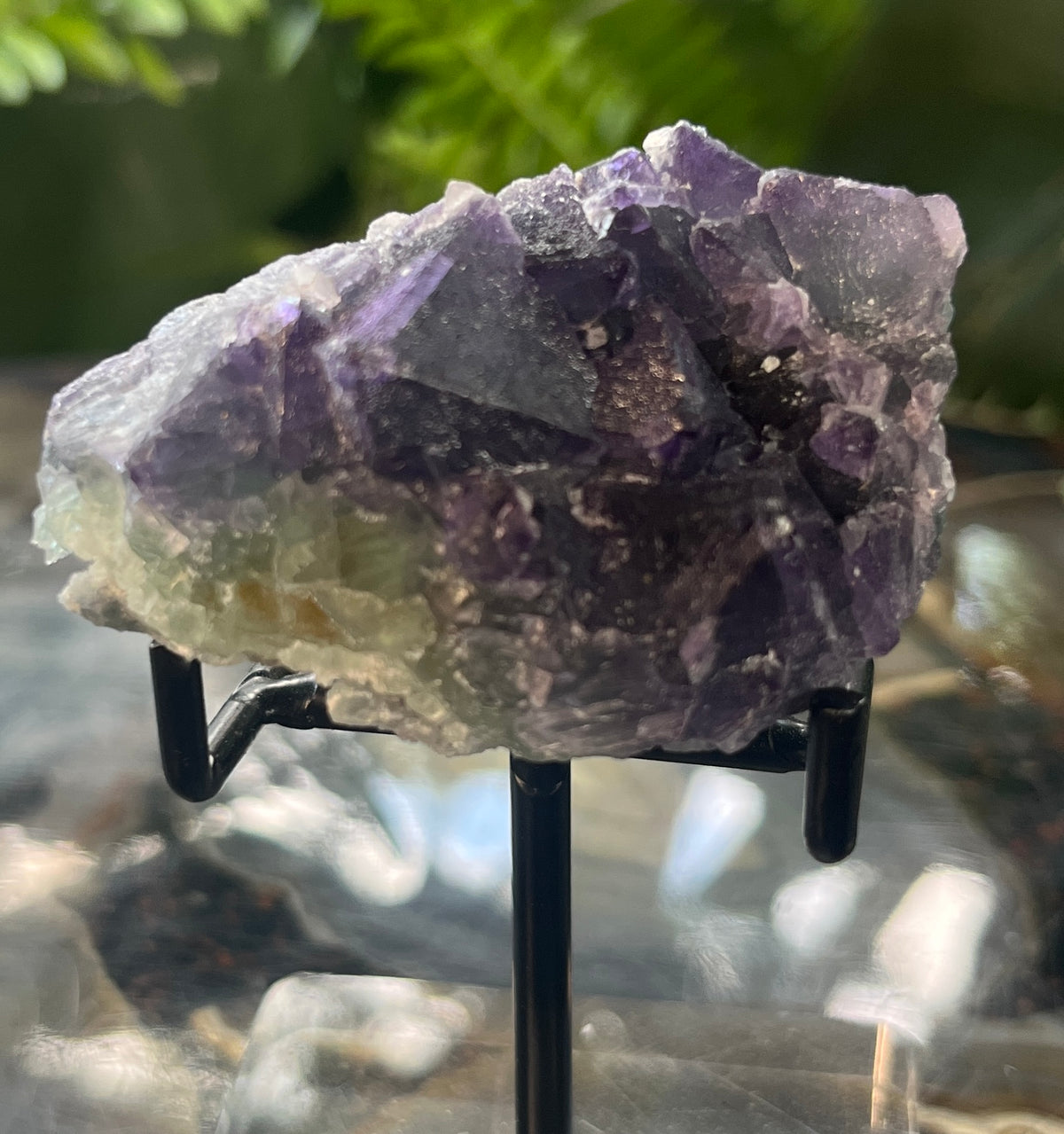 Purple Fluorite Crystal Cluster with Cubes - Intuition Awareness
