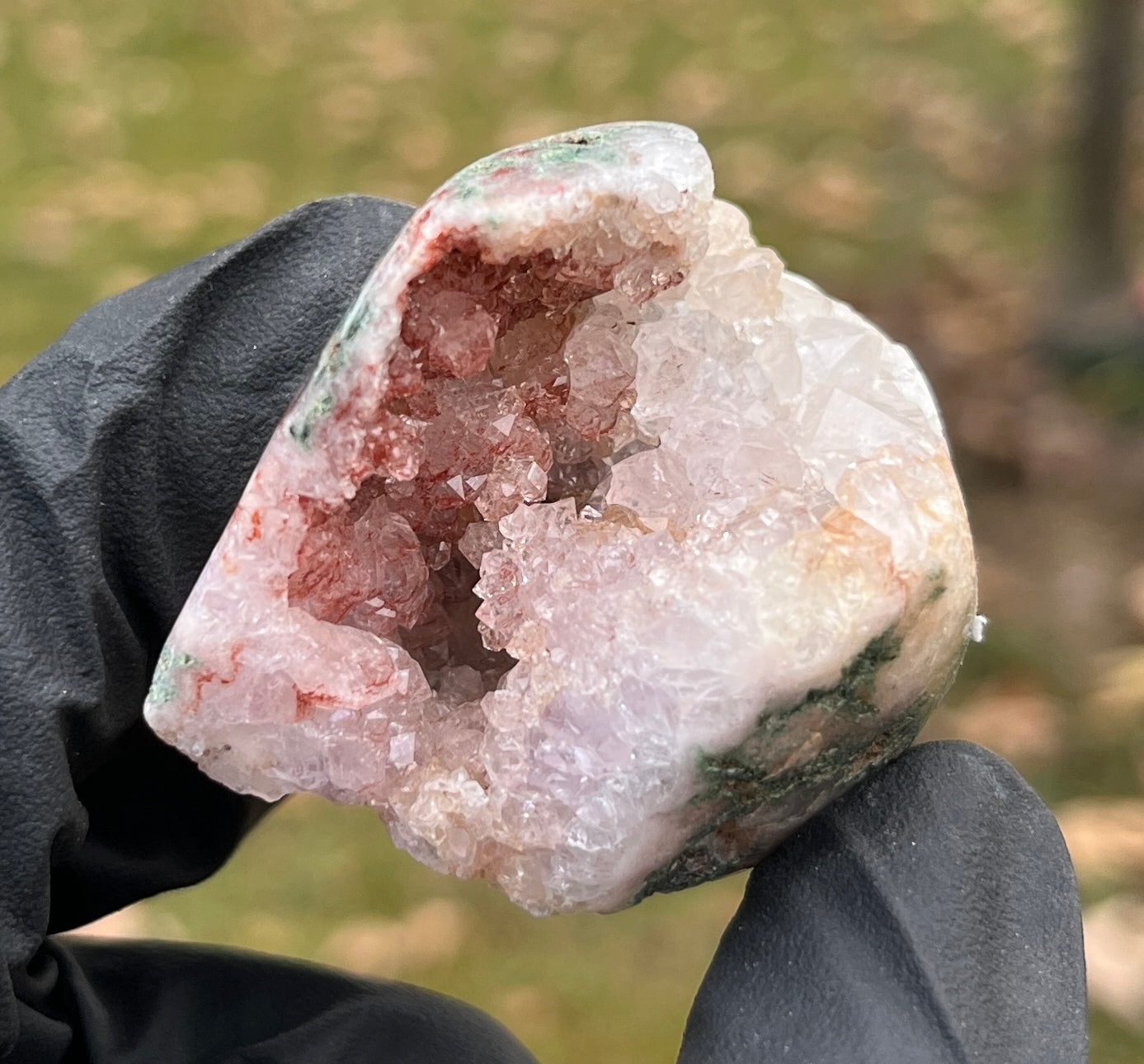 Pink Amethyst Geode | Stunning Druzy Crystal Cave | Gentle Love Energy Stone | Amethyst Freeform Display Piece