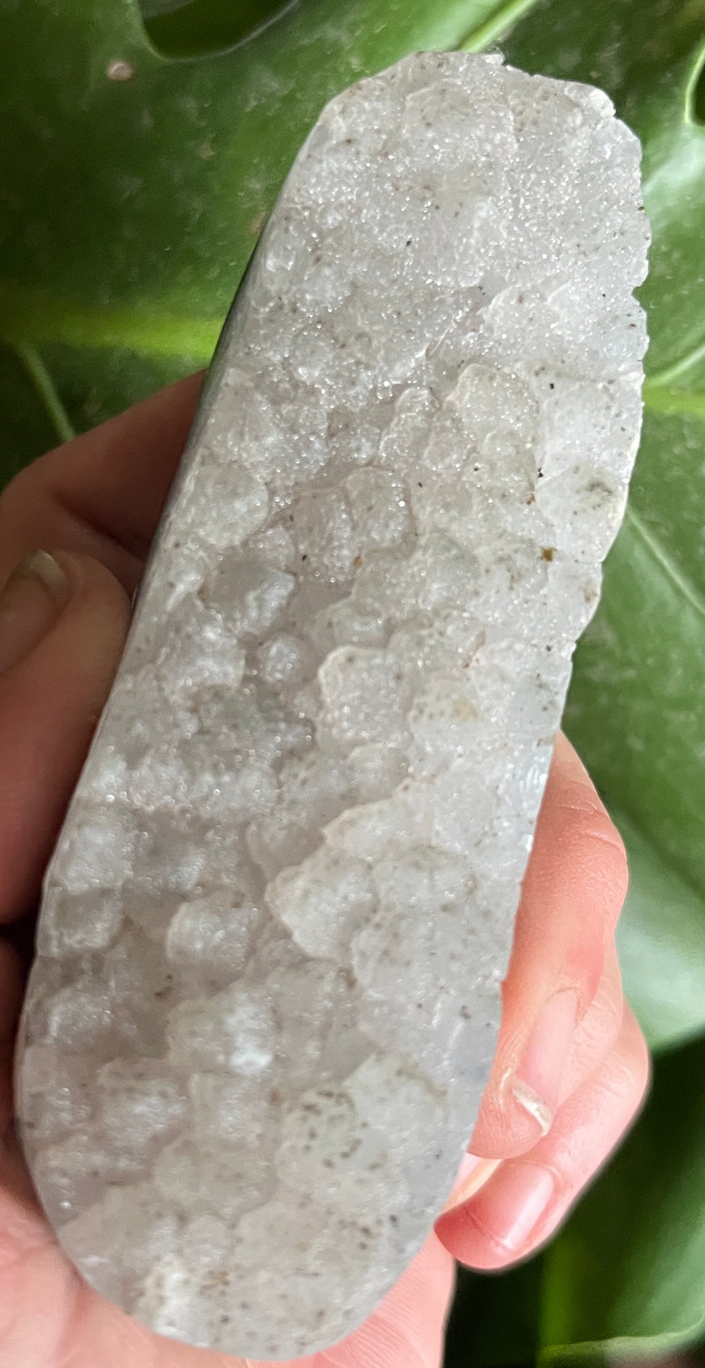 Rare Green Amethyst (Prasiolite) with Natural Agate Banding