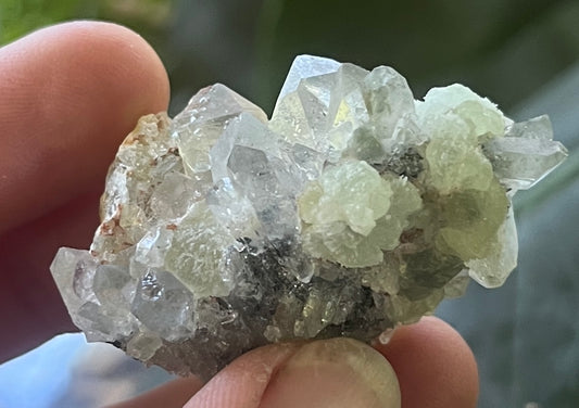 Prehnite with quartz Crystals  – Stone of Healing & Inner Peace