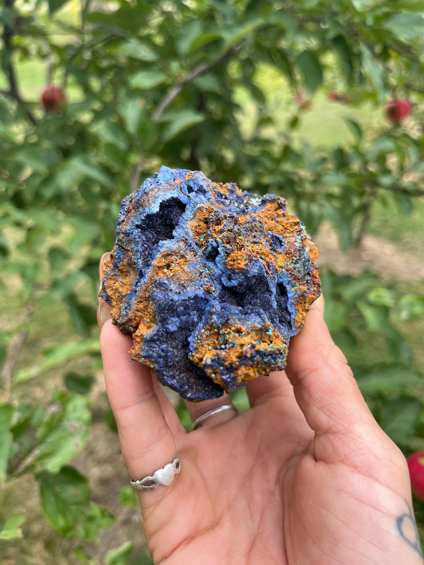 Azurite with Malachite - A Powerful and Energetic Combination that Blends the Properties Of Both Stones.