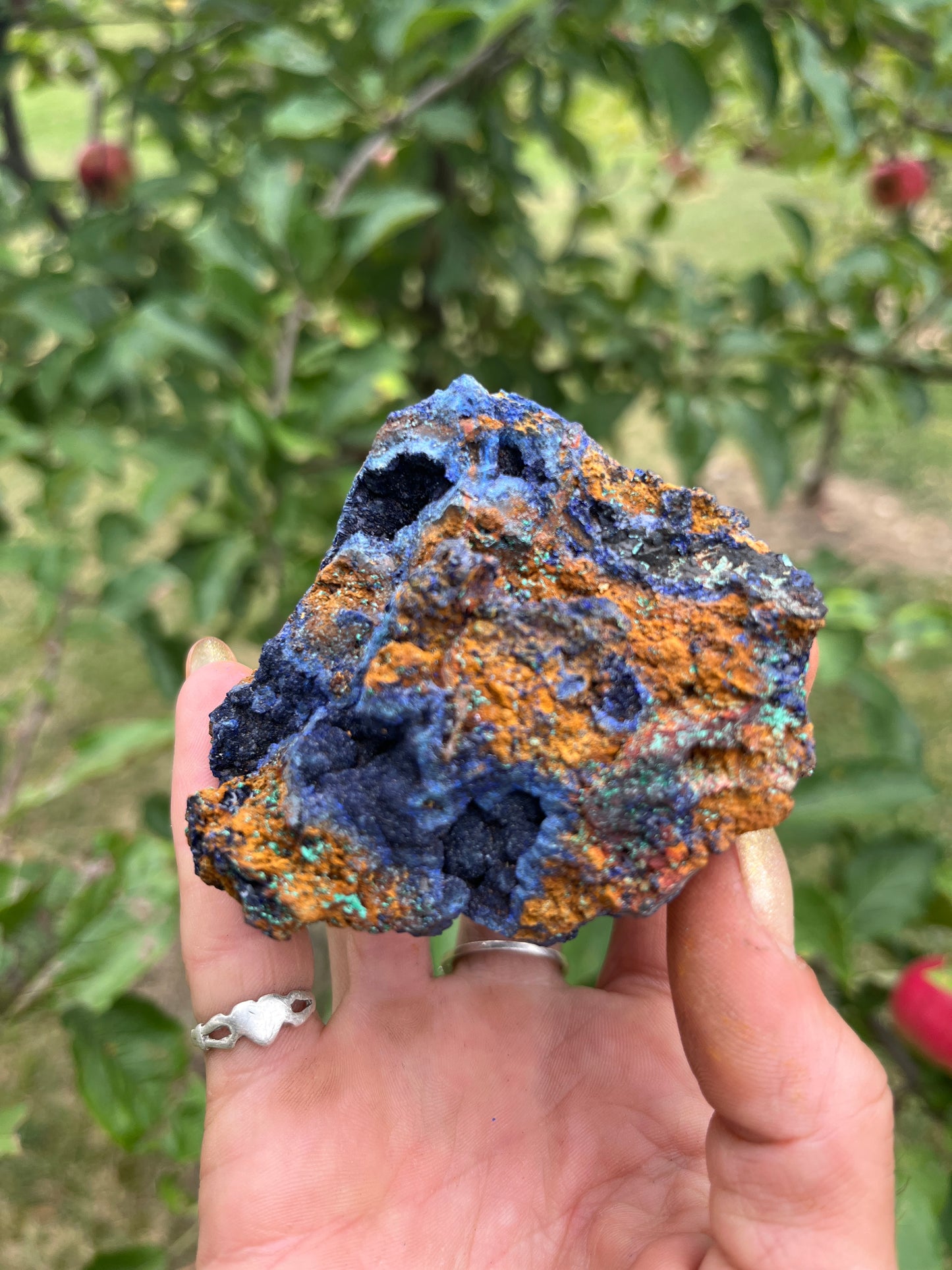 Azurite with Malachite - A Powerful and Energetic Combination that Blends the Properties Of Both Stones.