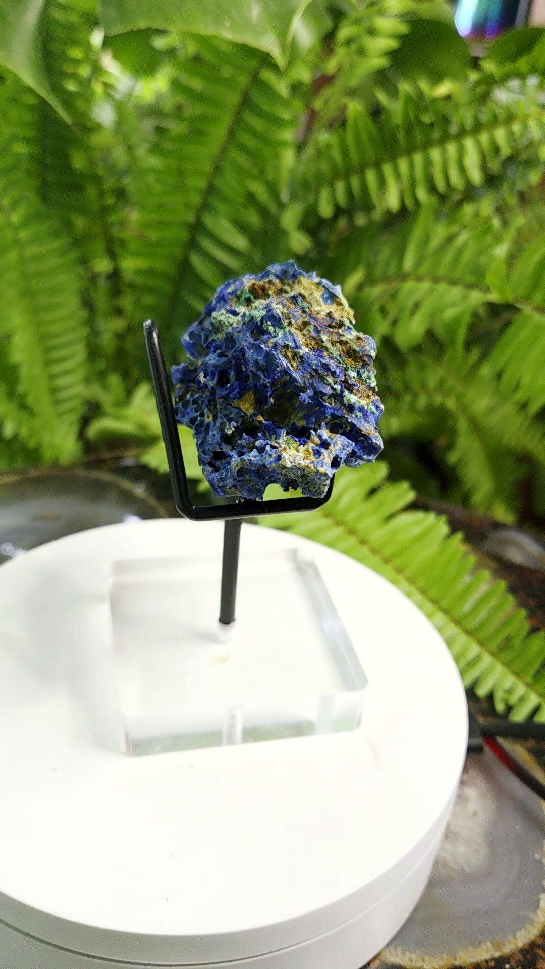Azurite Crystal Cluster with Chrysocolla - angle 8