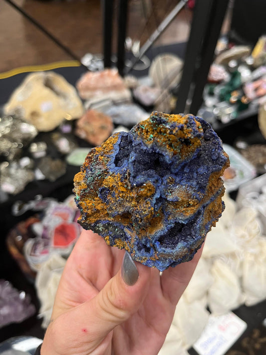 Azurite with Malachite - A Powerful and Energetic Combination that Blends the Properties Of Both Stones.