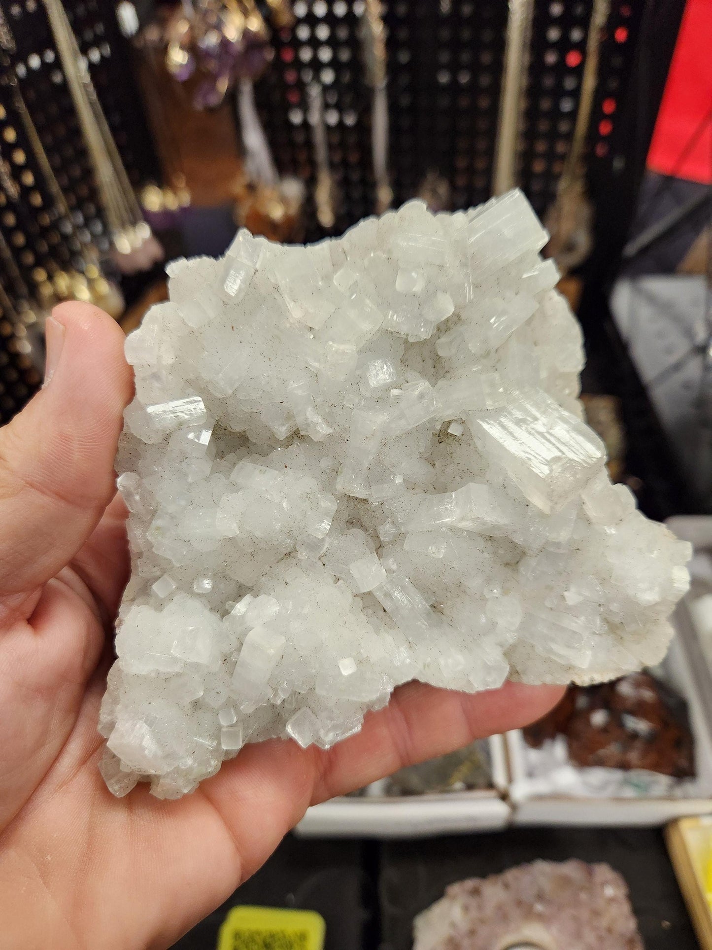 Apophylite Crystal Cluster - Known as a "High Vibration" Stone Having Powerful Spiritual Mental and Emotional Healing Properties.
