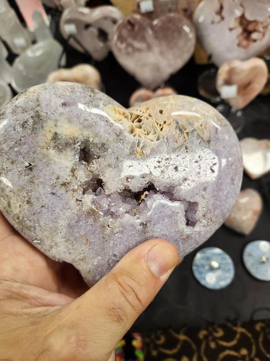 Pink Amethyst Heart - Gentle, Heart-Centered Energy - Emotional Healing and Spiritual Growth.