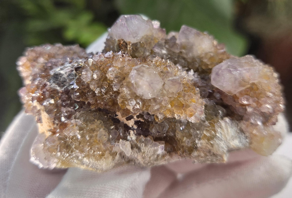 Natural Spirit Quartz Cluster on Matrix – Sparkling Druzy Crystal Points