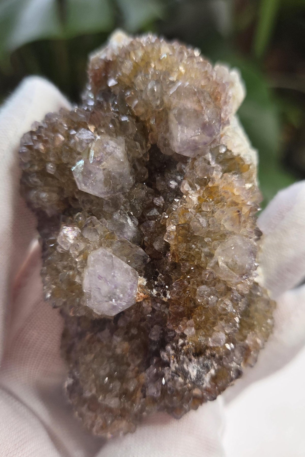 Natural Spirit Quartz Cluster on Matrix – Sparkling Druzy Crystal Points