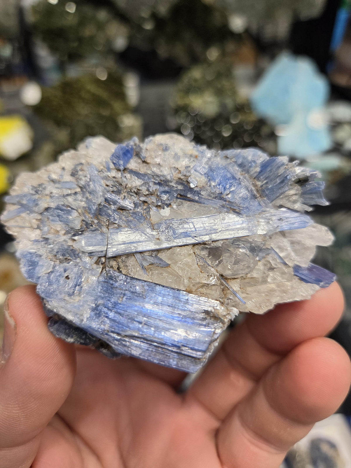 High-Grade Blue Kyanite with Quartz Cluster | Raw Crystal Specimen for Alignment