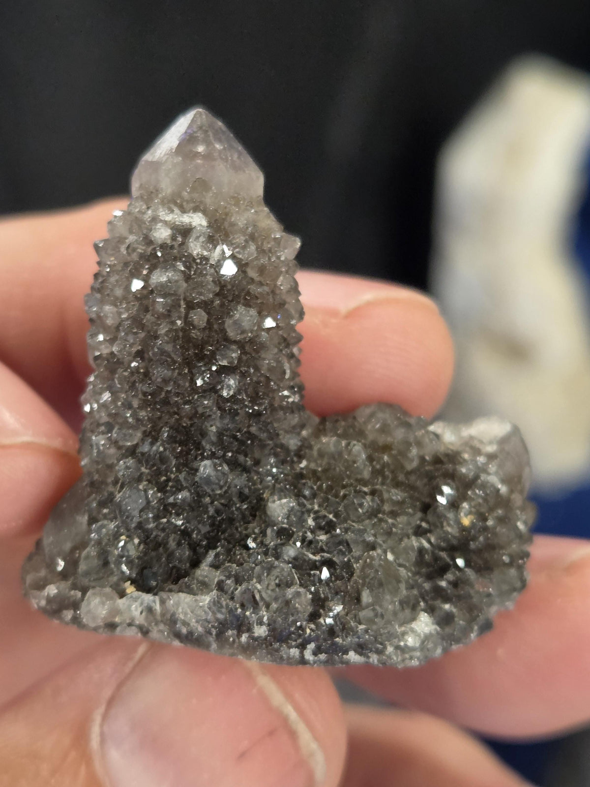 Natural Spirit Quartz Cluster on Matrix – Sparkling Druzy Crystal Points
