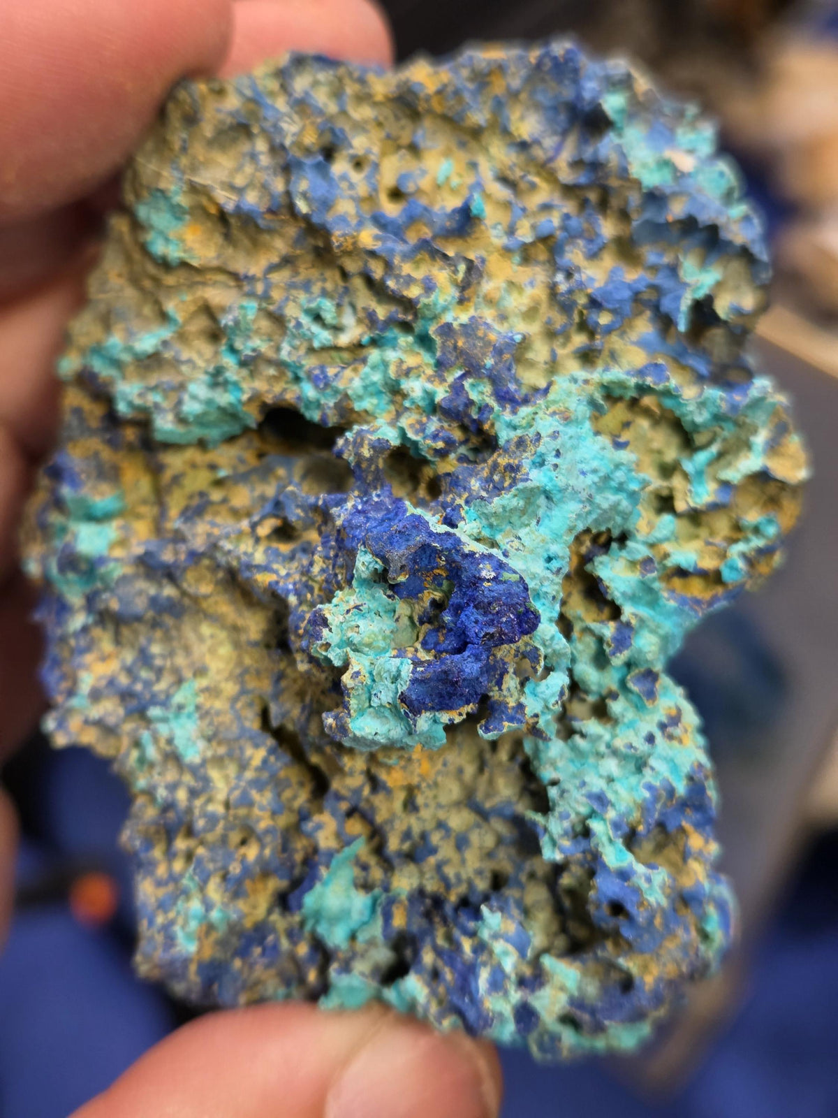 Rare Azurite with Chrysocolla- A Powerful and Energetic Combination that Blends