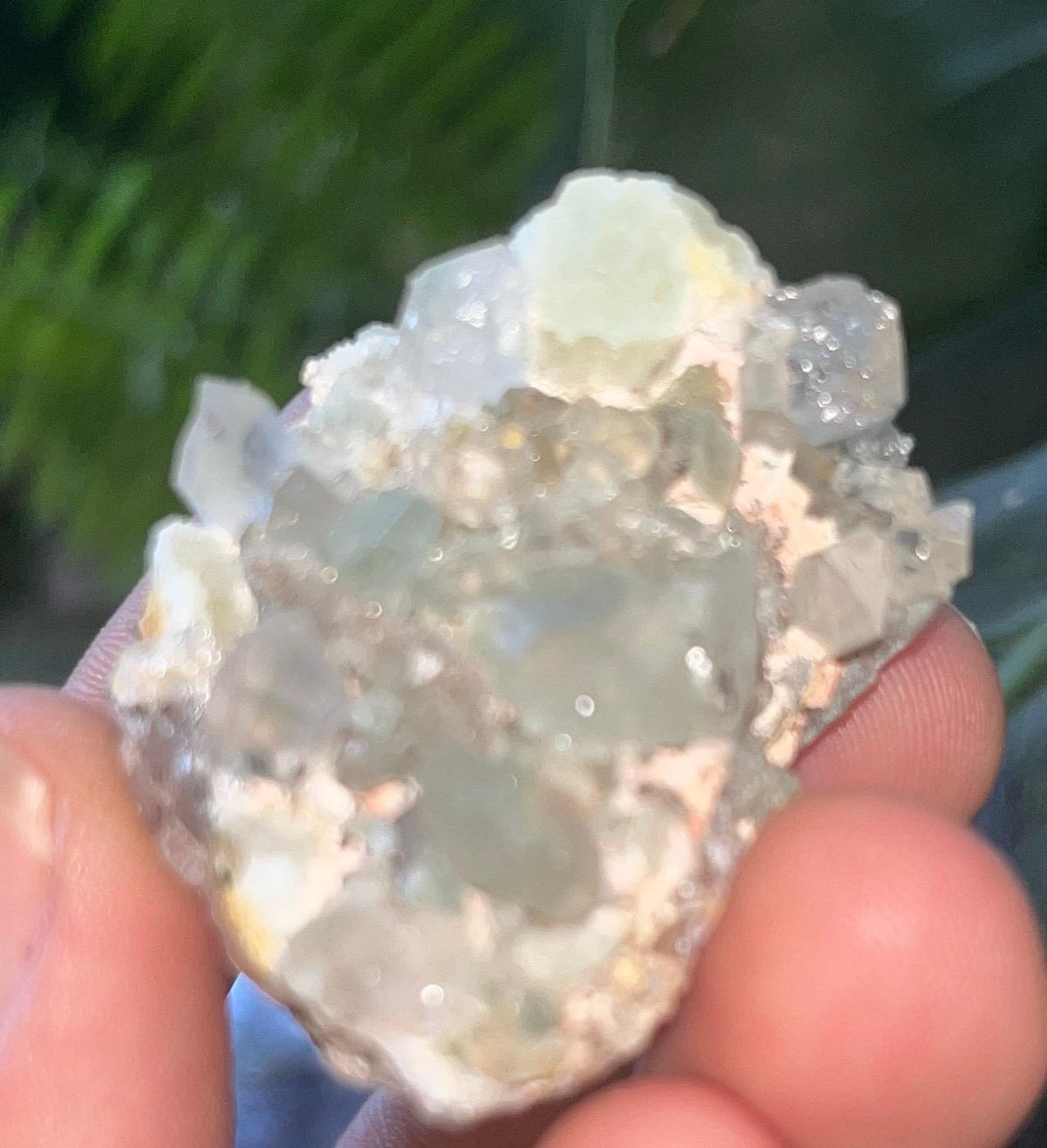 Prehnite with quartz Crystals  – Stone of Healing & Inner Peace