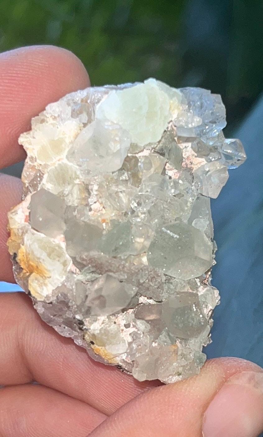 Prehnite with quartz Crystals  – Stone of Healing & Inner Peace