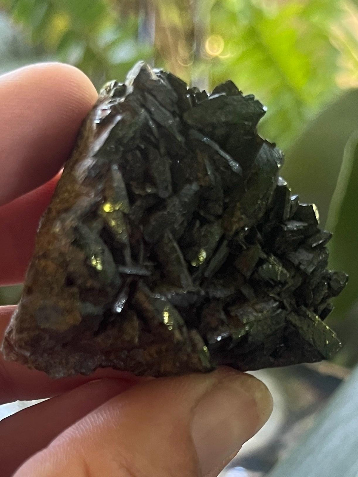 Epidote Crystal Cluster, Interlocking Tabular Epidote Blades