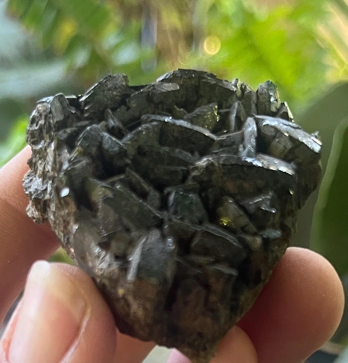 Epidote Crystal Cluster, Interlocking Tabular Epidote Blades